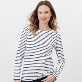 Joules Women’s Harbour Jersey Top – Cream/Navy Stripe