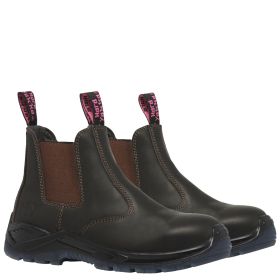Hard Yakka Women’s Banjo Non-Safety Slip-On Leather Dealer Boots – Brown