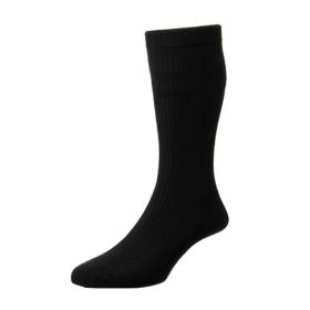 HJ Hall Cotton Rich Softop® Extra Wide Socks - Black