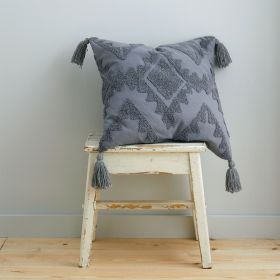 Pineapple Elephant Imani Tufted Cushion - Charcoal