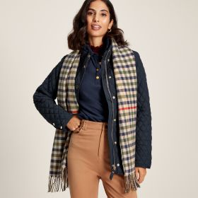  Joules Women's Langtree Scarf - Beige Ivy Check 