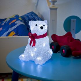 Konstsmide 18cm Acrylic LED Polar Bear Light - White
