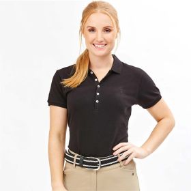 Dublin Women's Lily Cap Short Sleeve Polo Shirt – Black