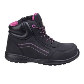 Amblers Women's AS601 Lydia Composite Safety Boots - Black/Pink