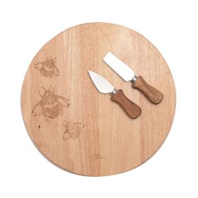 Meg Hawkins Round Cheese Board & Knife Set - Bee