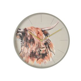 Meg Hawkins Wall Clock - Highland Cow