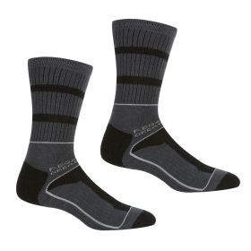 Regatta Men’s Samaris 3 Season Socks, Pack of 2 – Black