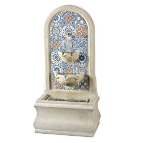 Lumineo 2-Tier Mosaic Fountain Water Feature