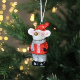 Christmas Mouse Decoration - 8cm