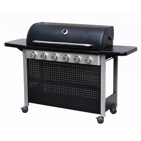 Nevada 6 Burner Gas Barbecue with Propane Regulator & Side Burner