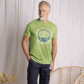 Weird Fish Men's Paddle Eco Graphic T-Shirt - Kiwi