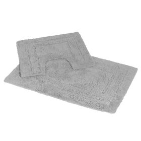 Showerdrape Pinnacle Cotton Bath Mat Set - Grey