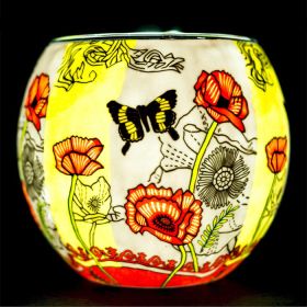Benaya Art Ceramics Poppy Butterfly Tealight Holder