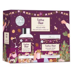 Pan Aroma Festive Cheer Reed Diffuser & Candle Set