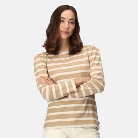 Regatta Women's Federica Striped Long Sleeve Top - Barleycorn/Light Vanilla