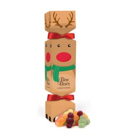 Bon Bon's Filled Reindeer Christmas Cracker - Mini Jelly Babies