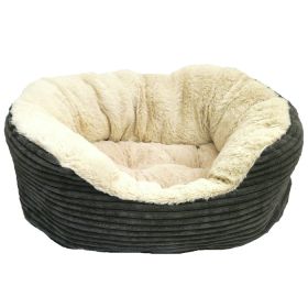 Rosewood 40 Winks Jumbo Cord Dog Bed, Grey - Medium
