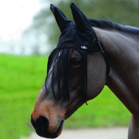 Saxon Fly Fringe with Ears - Black