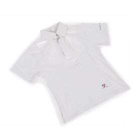 Shires Aubrion Children’s Short Sleeve Tie Shirt – White 