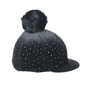 Shires Aubrion Velvet Sparkle Hat Cover - Black
