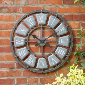 Smart Garden Outside In Lincoln Wall Clock, 62cm – Grey
