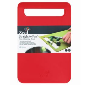 Zeal Straight To Pan Chopping Board, Medium - Red