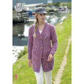 King Cole Super Chunky Jacket and Sweater Knitting Pattern