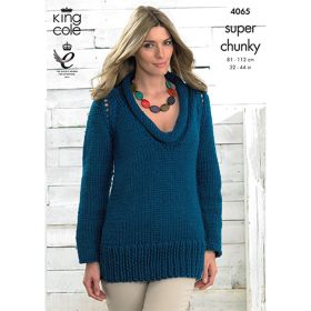 King Cole Super Chunky Sweater and Cardigan Knitting Pattern