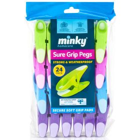 Minky Sure Grip Clothes Pegs - 24 Pack