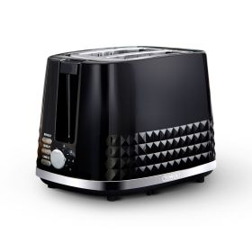 Tower Solitaire 2 Slice Toaster - Black