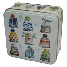Assorted Biscuit Tin, Christmas Hats - 160g 
