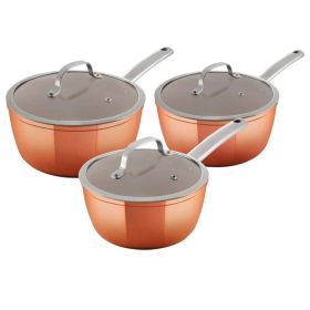 Tower Copper Forged Saucepan Set – 3 Piece