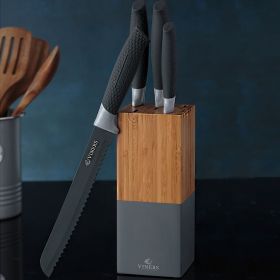Viners Horizon 5 Piece Knife Block Set – Grey