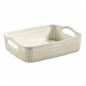 Curver Knit Storage Tray - A5, Oasis White