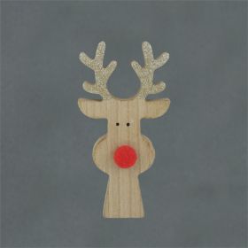 Sitting Rudolf Head Decoration - 15cm