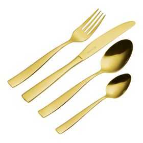 Viners Purity Everyday Cutlery Set, Gold - 16 Piece