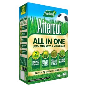 Westland Aftercut All In One Lawn Feed, Weed & Moss Killer - 80m²