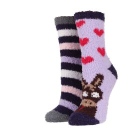 Wildfeet Women's Lounge Socks, Pack of 2 - Donkey