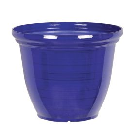Woodlodge Glazed Plant Pot, 37cm - Blue