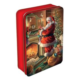 Santa By The Fire Biscuit Tin - 400g