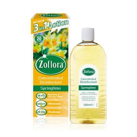 Zoflora Concentrated Disinfectant, 500ml, Springtime - Pack of 3